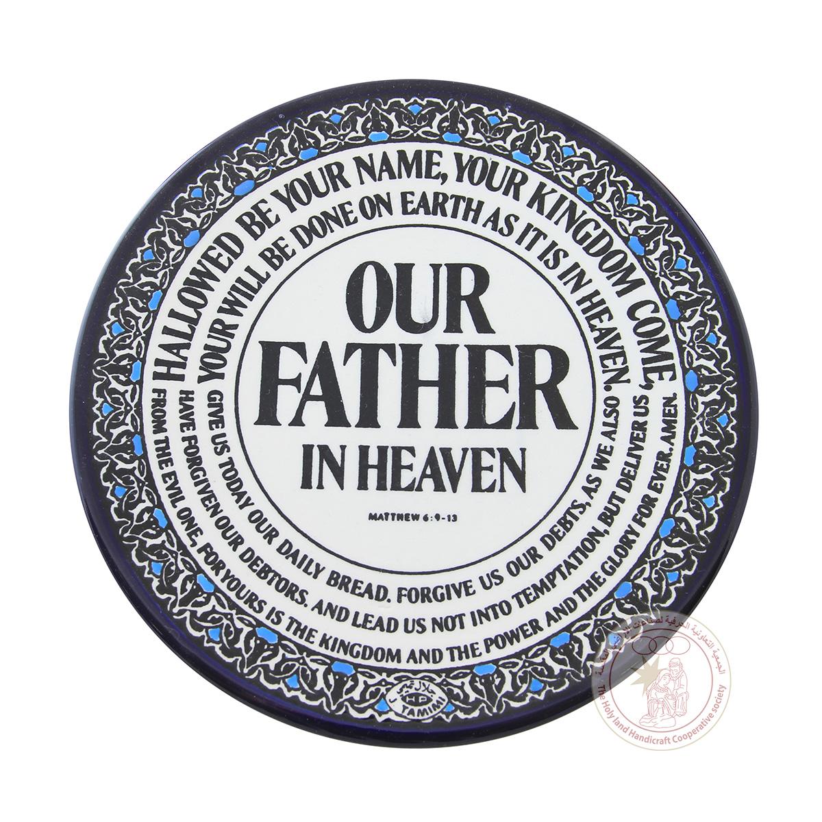 The 'Lord's Prayer' in Multiple Languages; Flat Plate - 17 CM, Ceramic