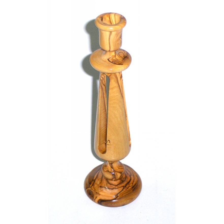 Olive Wood Candle Holder