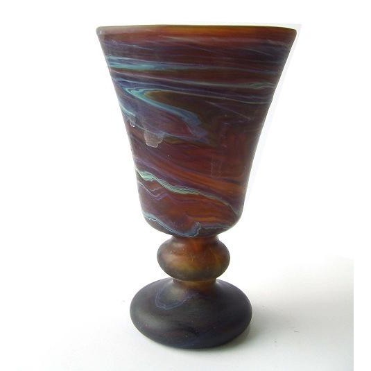 Wine Glass Goblet V Shape Brown