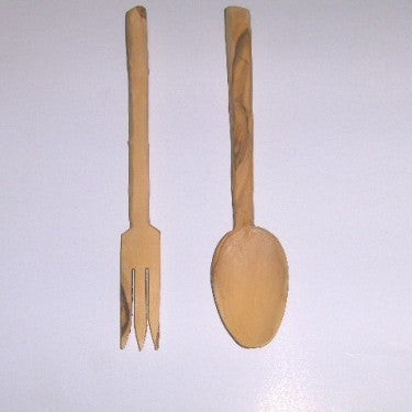 Olive Wood Kitchen Salad Server Set