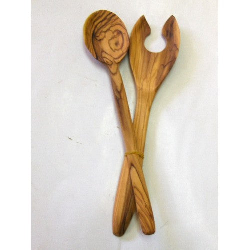 Olive Wood Kitchen Salad Server Set