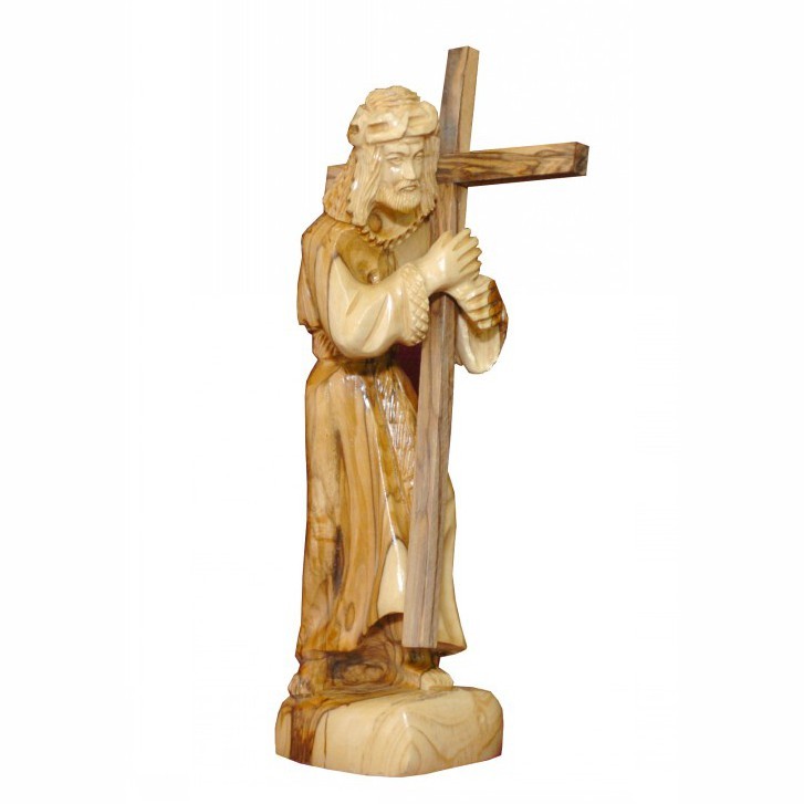 Olive Wood Jesus Carrying The Cross