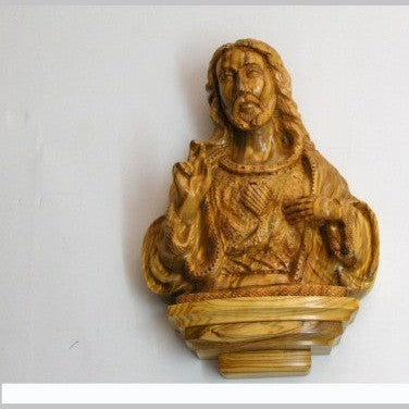 Olive Wood Bust Of Jesus To Waist