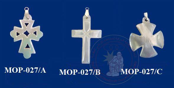 Mother of Pearl Crosses; 3-Piece Selection - Mother of Pearl