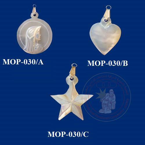 Virgin Mary Pendant - Mother of Pearl