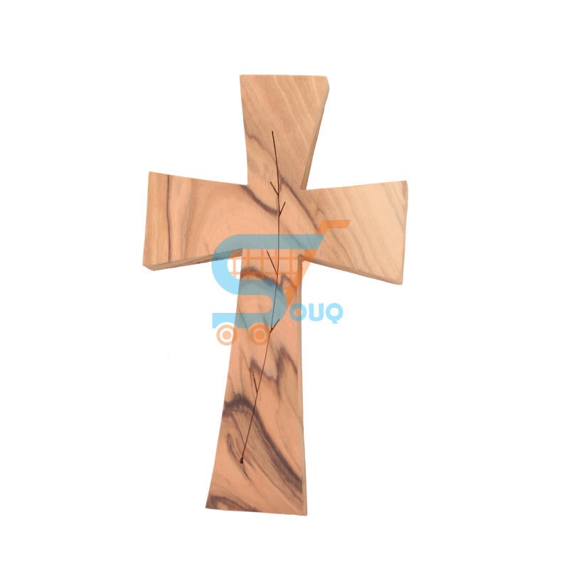 Hanging Olive Wood Cross With Craving