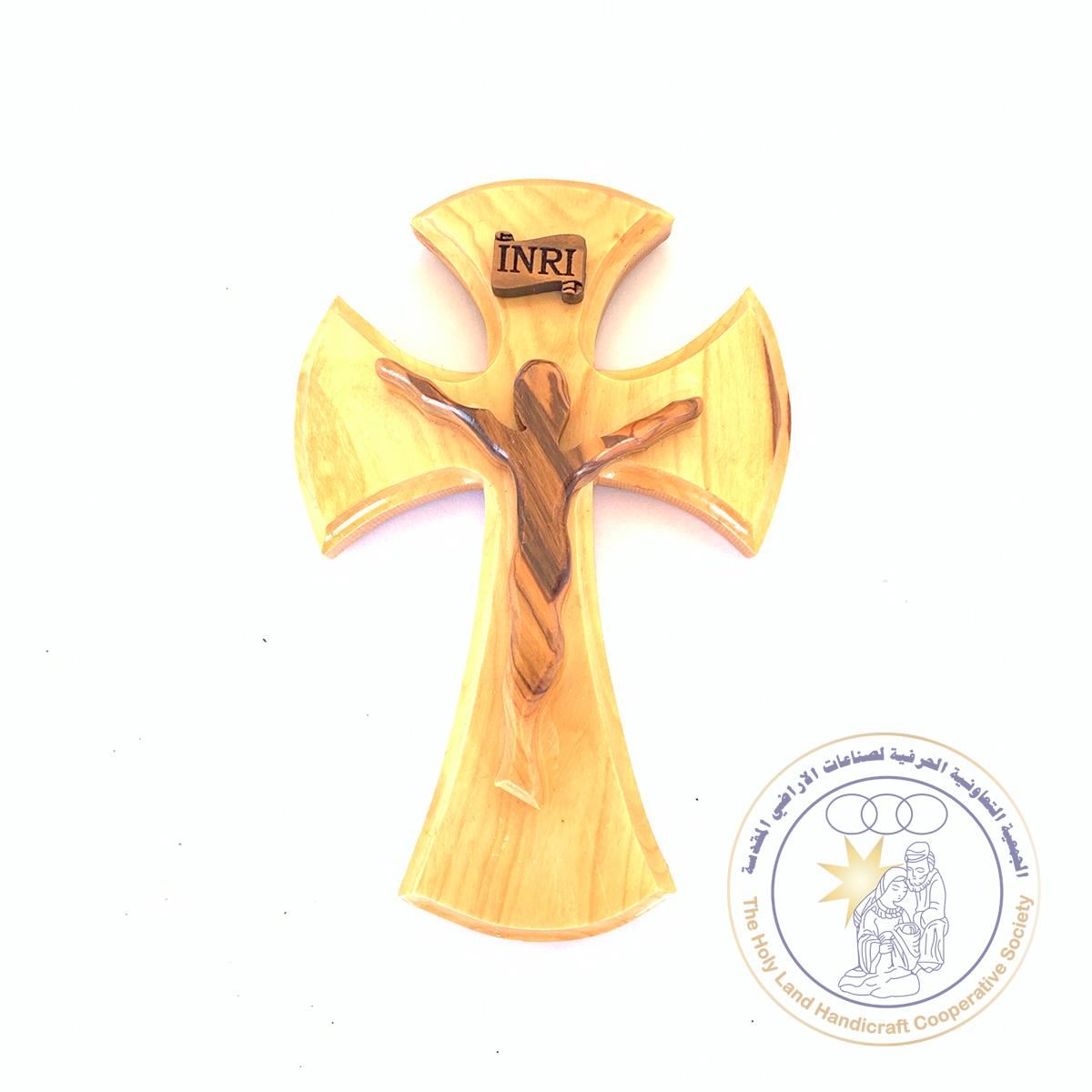 Cross with Crucifix wall mounted - Olive Wood,