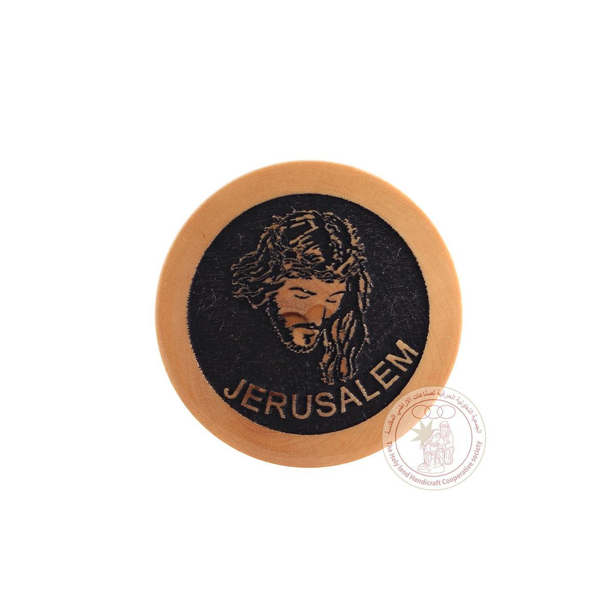 Bust of Jesus, round magnet