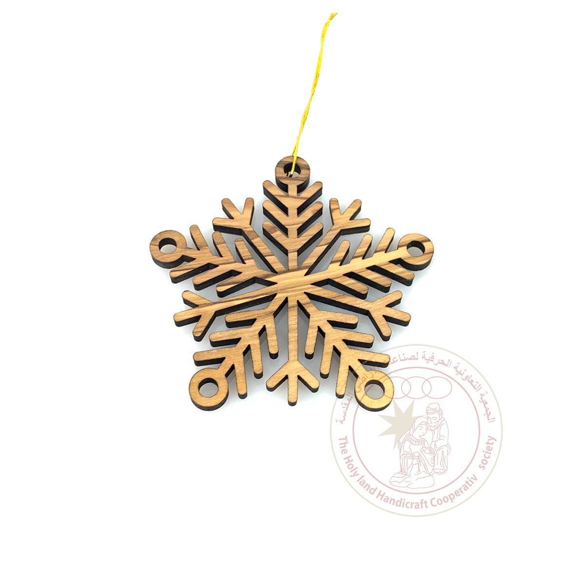 Olive Wood Laser Ornament branch shape