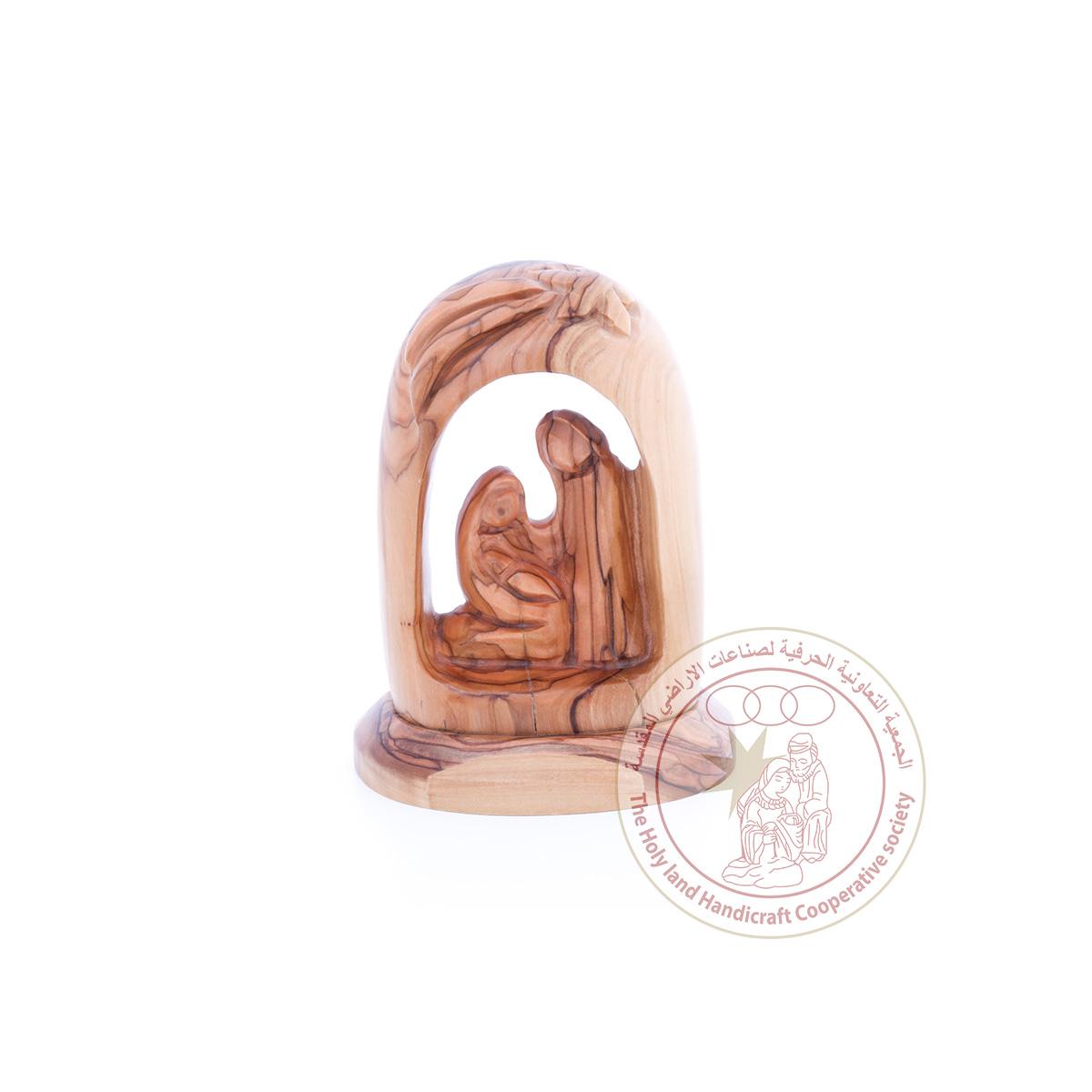 The Holy Family in the Grotto - Smooth Plain Olive Wood Figurine