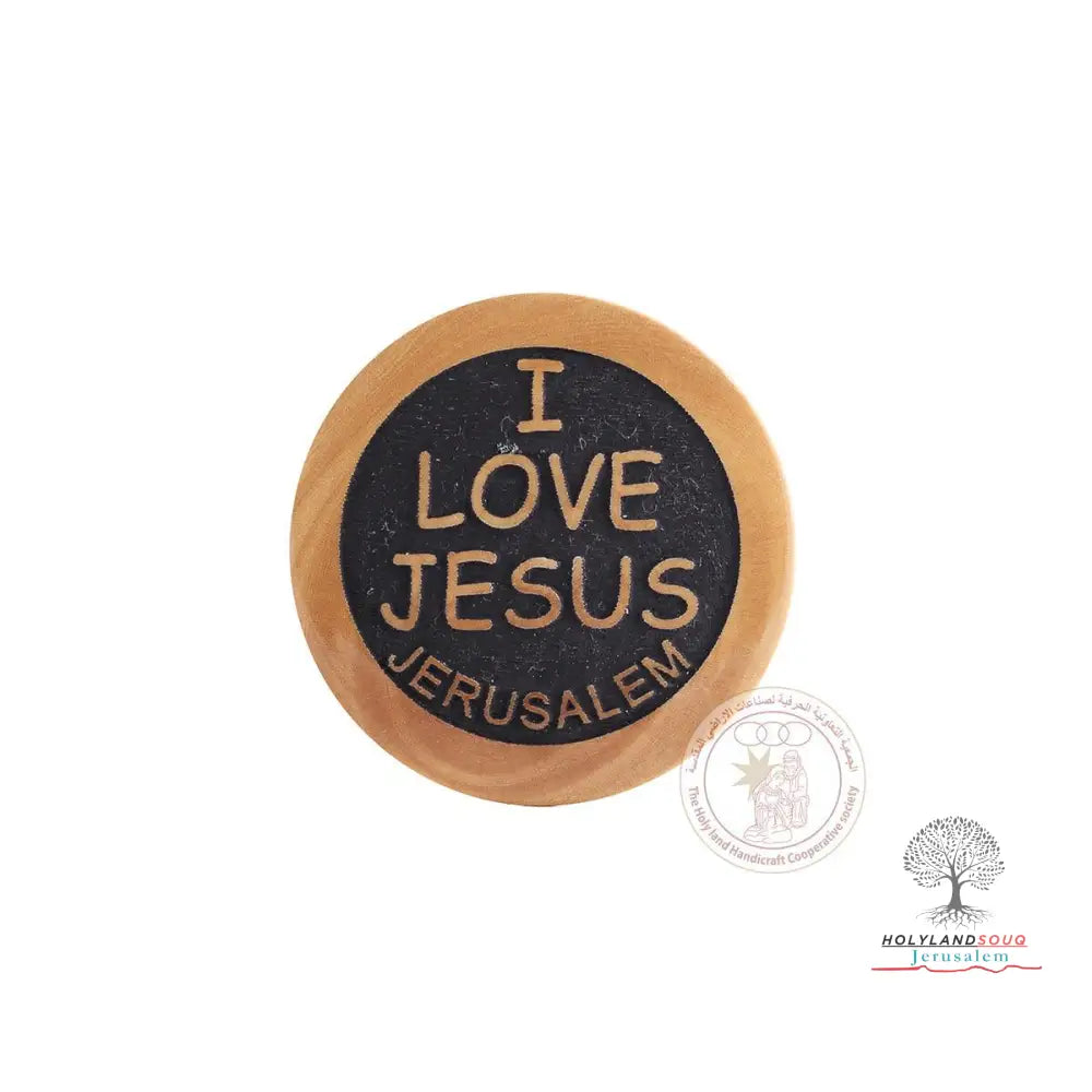 ’I Love Jesus’ Round Magnet