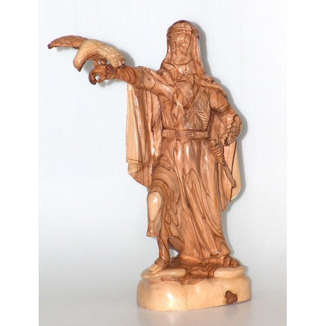 Olive Wood Bedouin With Hawk