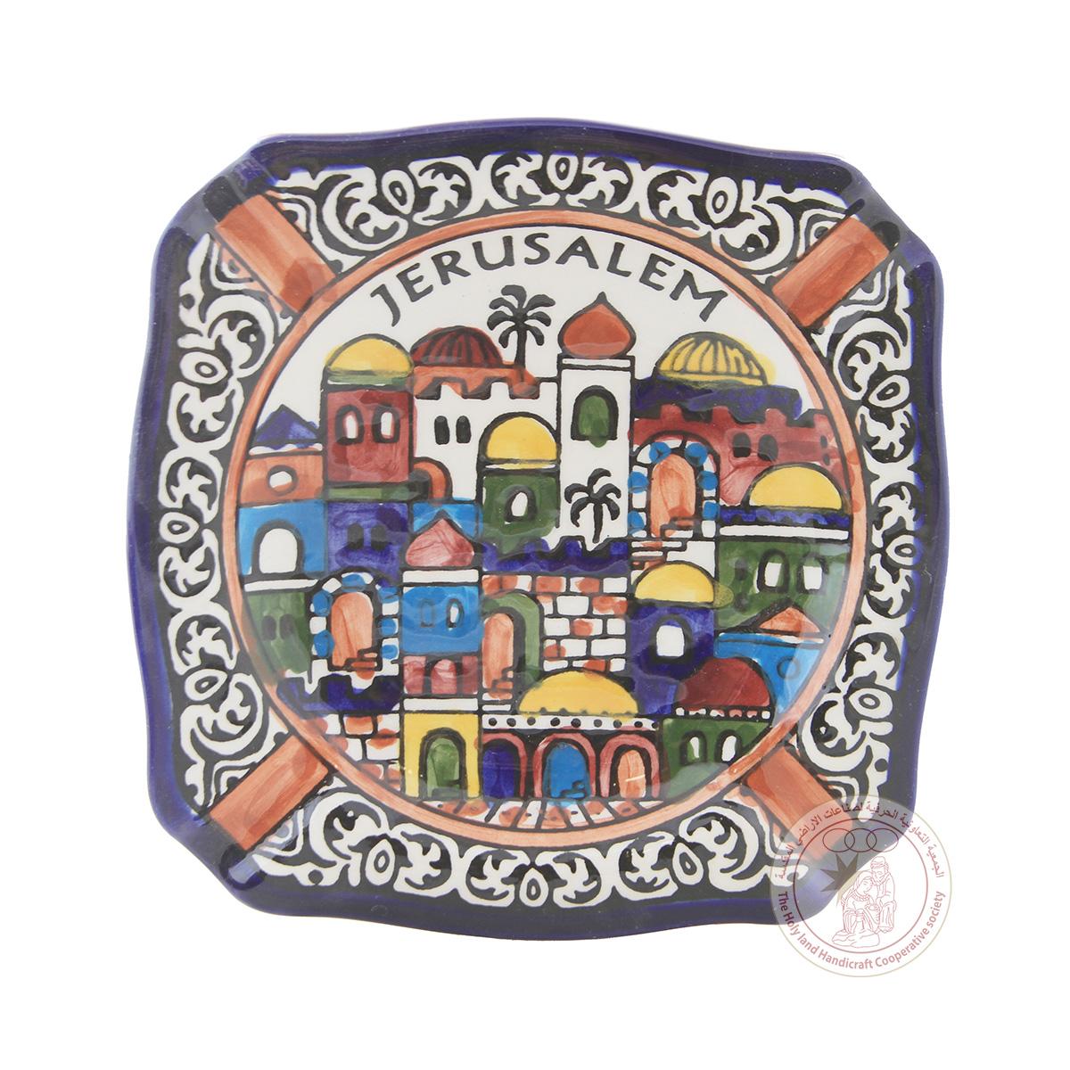 Jerusalem' Ashtray - 14.5 CM, Ceramic