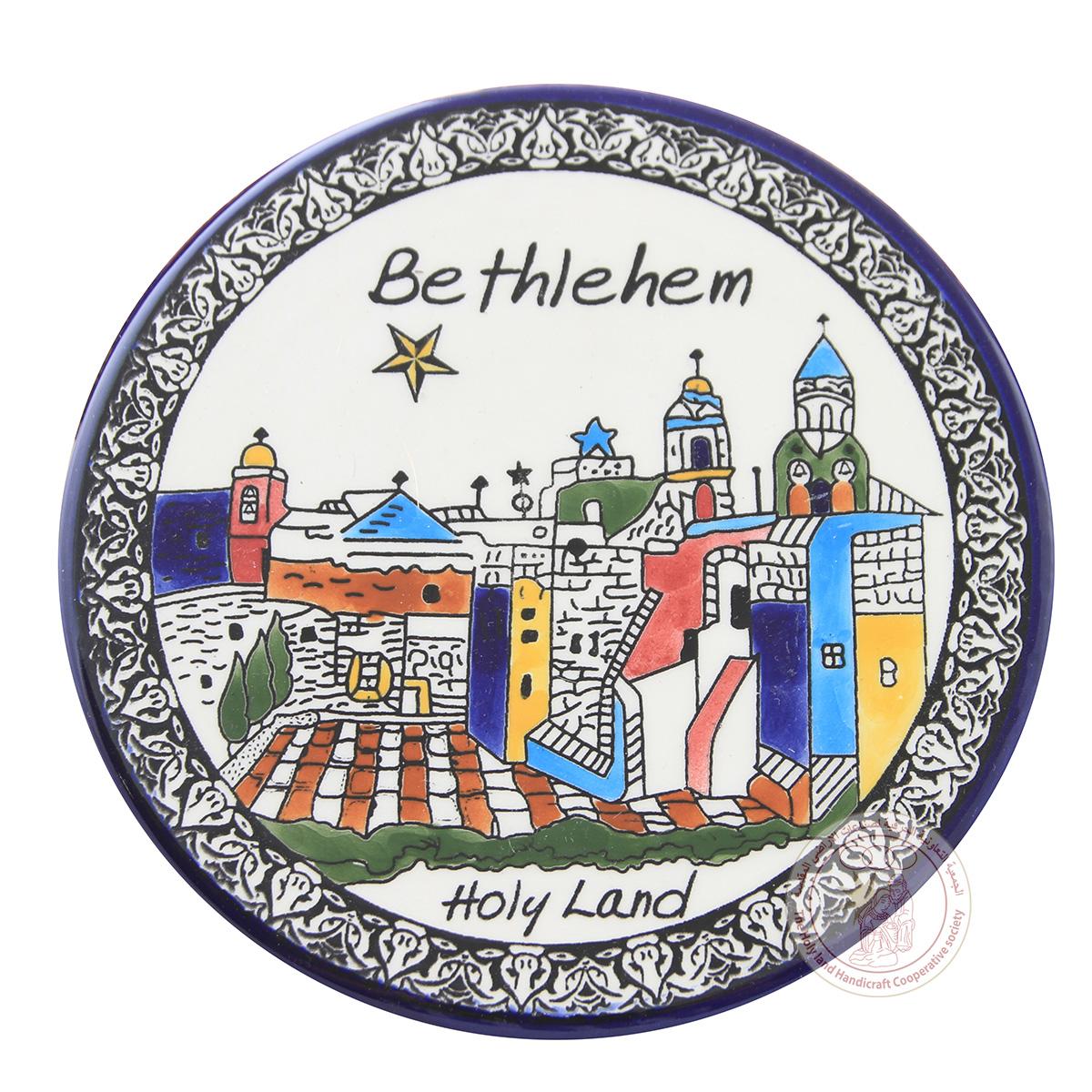 Bethlehem' Flat Plate - 13 CM, Ceramic