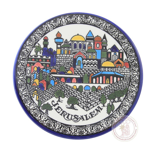 Jerusalem' Flat Plate - 13 CM, Ceramic