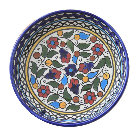 Ceramic Serving Bowl Colorful Floral