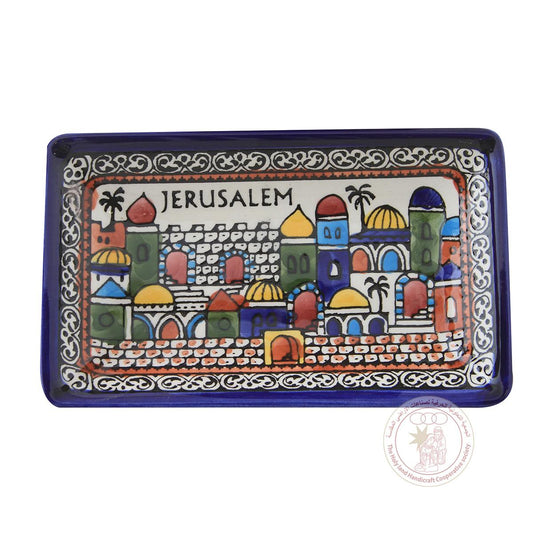 Jerusalem' Rectangular Plate - 33 CM, Ceramic