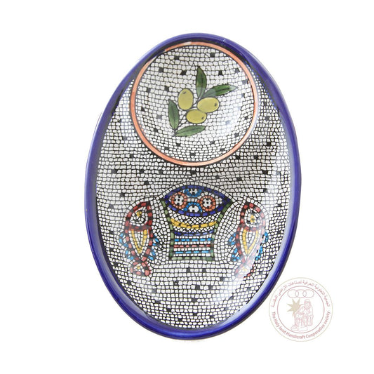 Loaves and Fishes' Plate with Divider - 18.5 CM, Ceramic