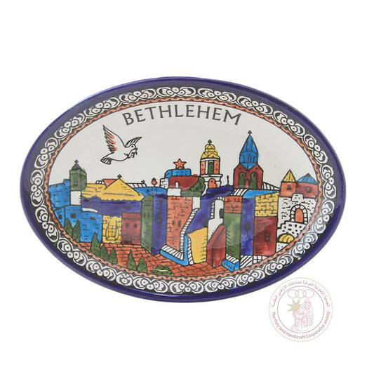 Bethlehem' Oval Plate w/Divider - 22 CM, Ceramic