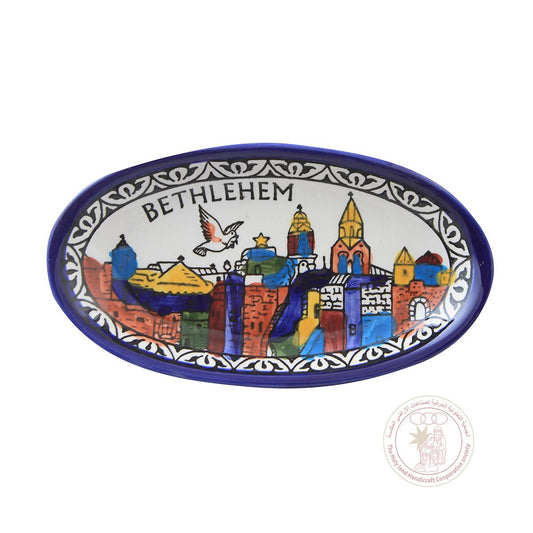 Bethlehem' Deep Oval Plate - 17 CM, Ceramic