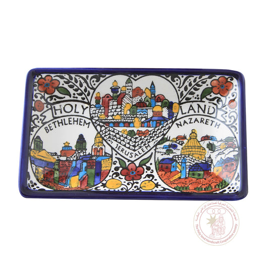 Holy Land' Rectangular Plate, Ceramic