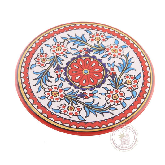 Multi-Colored Flowers' Bowl w/Red Border, Version 2 - 16 CM, Ceramic