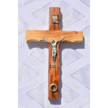 Olive Wood Cross With Crucified Jesus