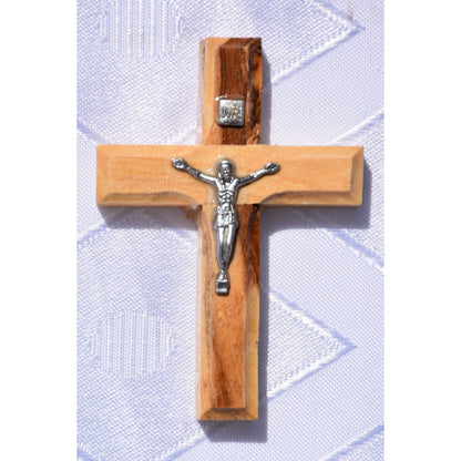 Olive Wood Cross With Crucified Jesus