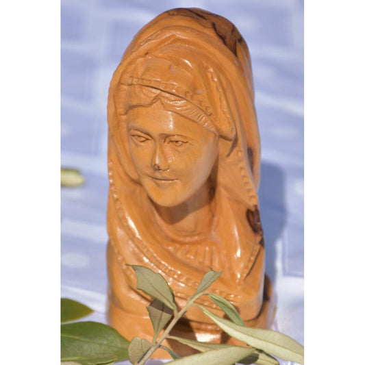 Olive Wood Mary’s Bust