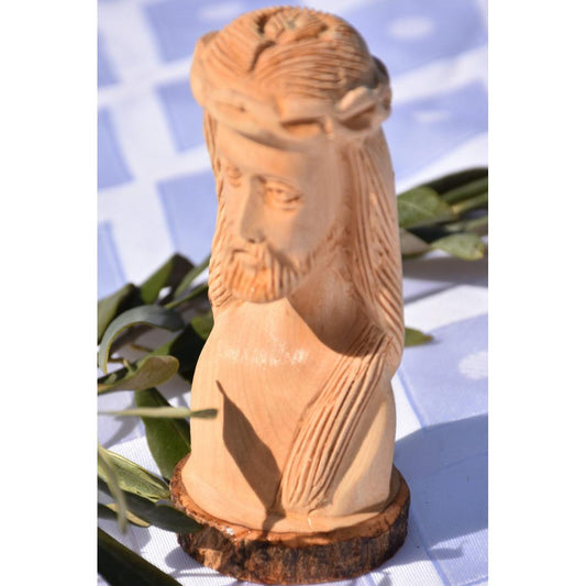 Olive Wood Jesus Bust