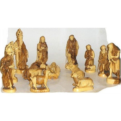 Olive Wood Nativity Figurine Set