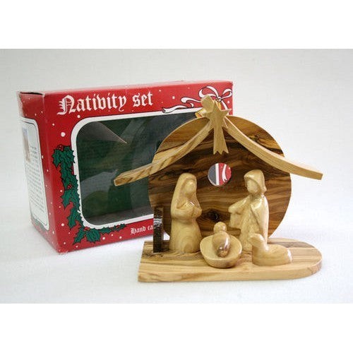 Olive Wood Nativity Christmas Package