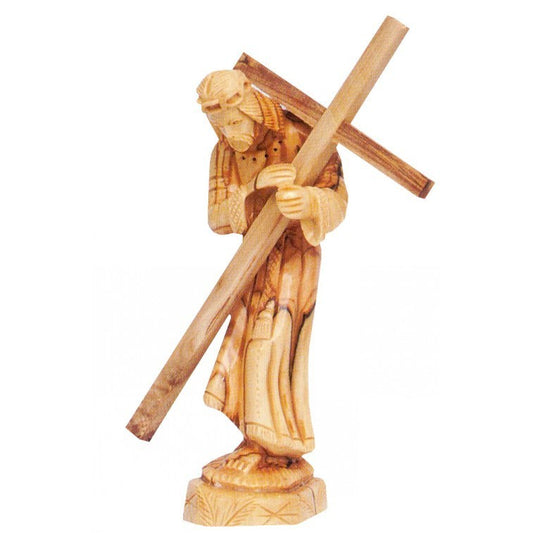 Olive Wood Jesus Carrying The Cross