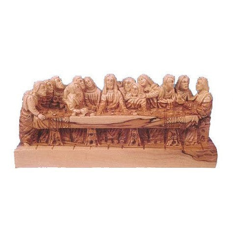 Olive Wood Jesus And The Twelve Disciples Eating The Last Supper