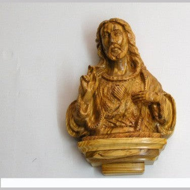 Olive Wood Bust Of Jesus To Waist