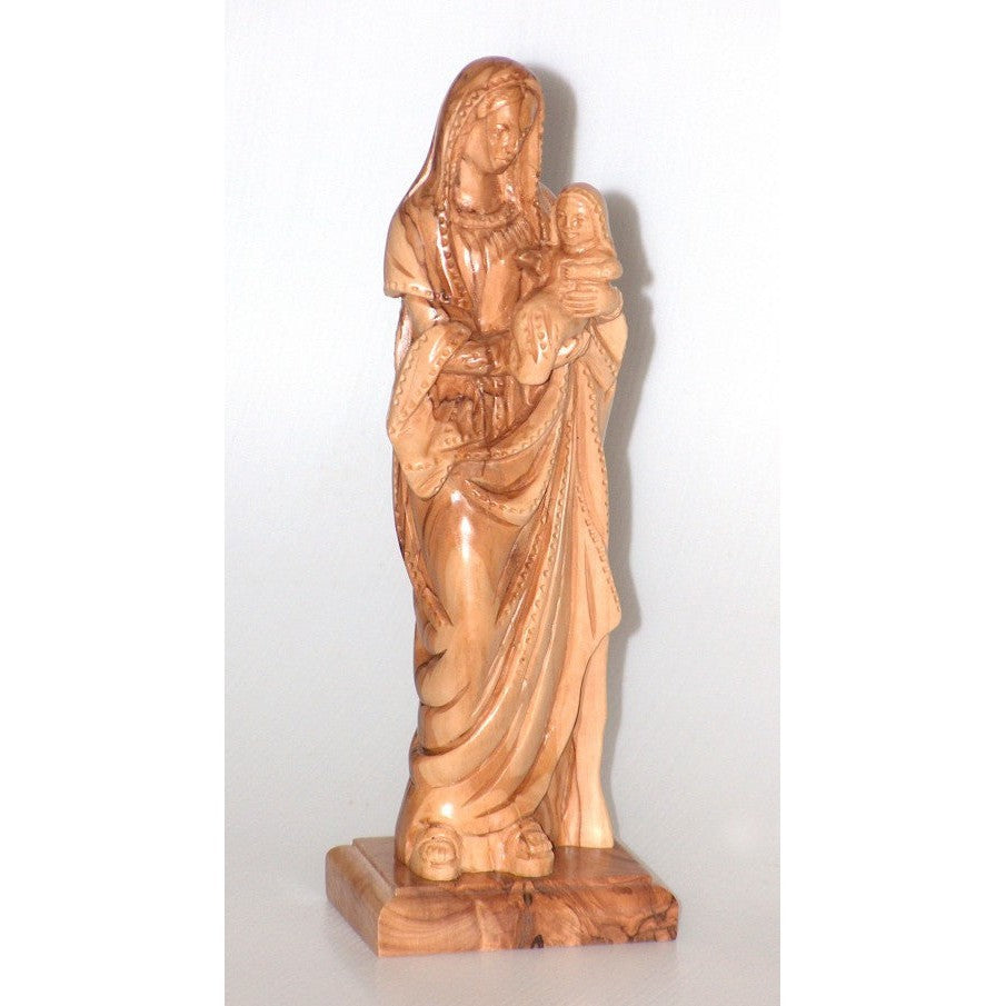 Olive Wood Mary Holding Baby Jesus