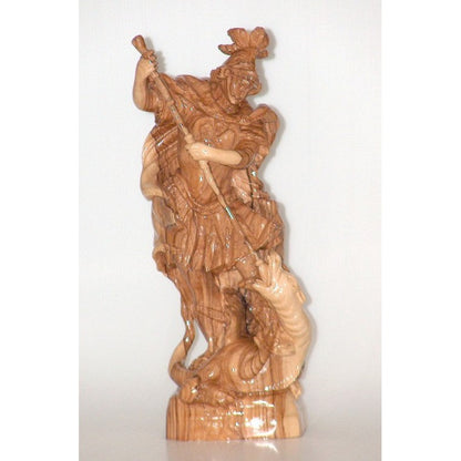 Olive Wood St. George Defeating The Dragon