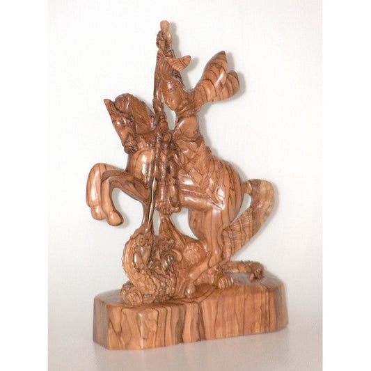 Olive Wood St. George Defeating The Dragon