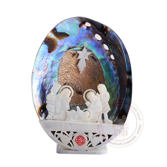 Holy Family Nativity Shell - Mother of Pearl, Abalone