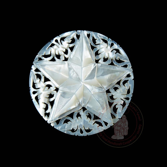 Round 'Star' Brooch - Mother of Pearl