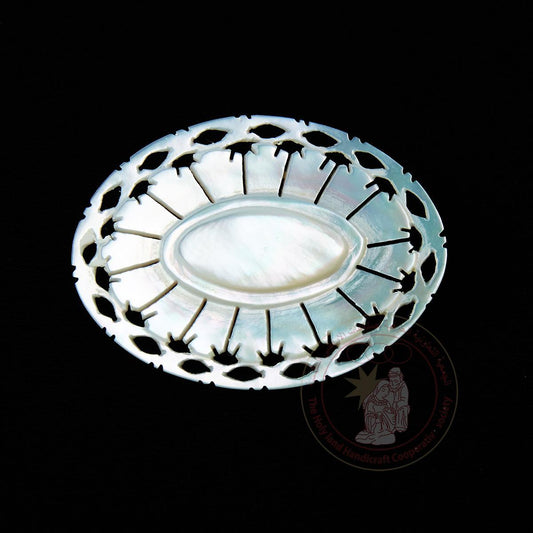 Oval 'Flower' Brooch - Mother of Pearl