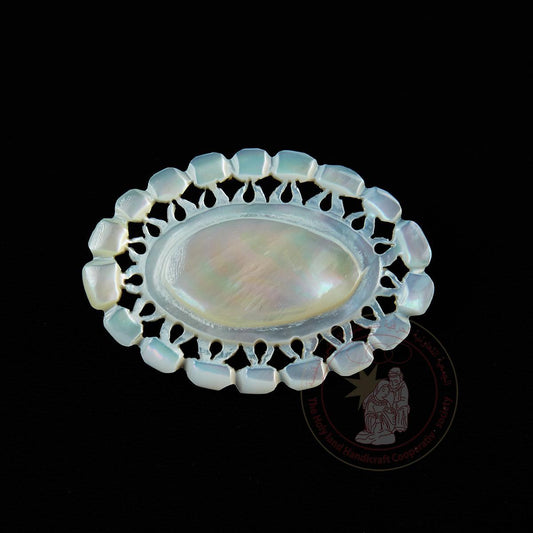 Oval 'Plain' Brooch - Mother of Pearl