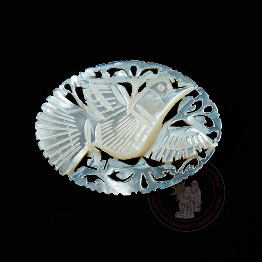 Oval 'Dove' Brooch - Mother of Pearl