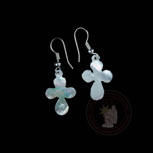 Cross' Earrings - Mother of Pearl