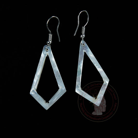 Diamond Silhouette Earrings - Mother of Pearl