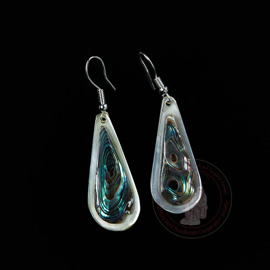 Teardrop' Earrings - Mother of Pearl & Abalone