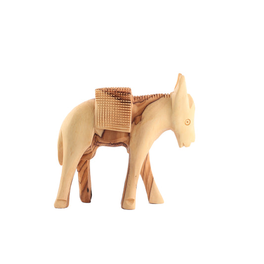 Donkey Figurine - Olive Wood