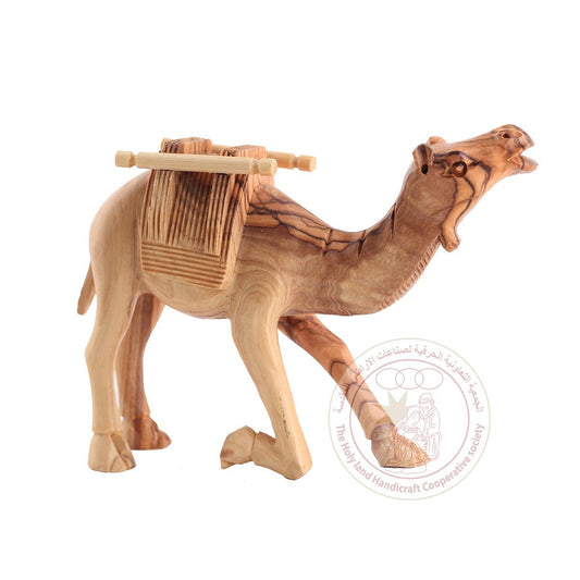 Resting Camel Figuring - Olive Wood