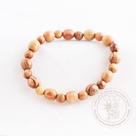 Authentic Olive Wood beads bracelet w/ elastic cord