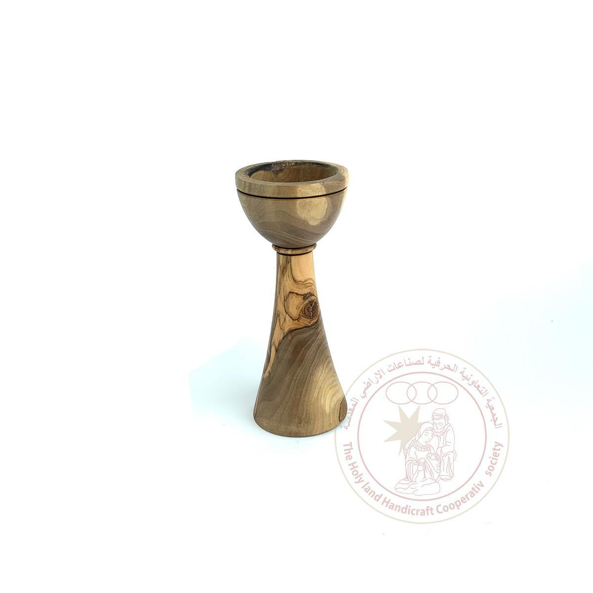 Candle Holder (Small) - Olive Wood